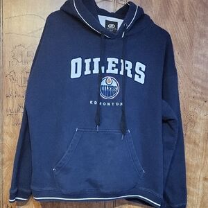 Oilers Navy Blue Hoodie